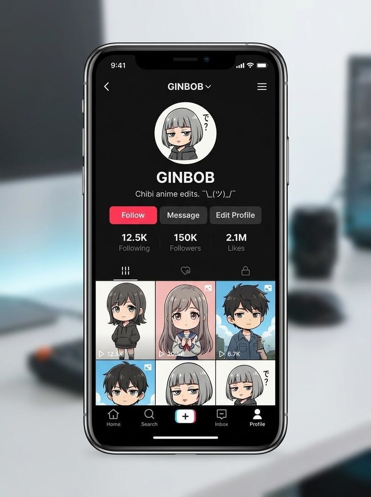 銀髪ボブちゃん|SNSで使える感情アイコン12種セット【PNG】