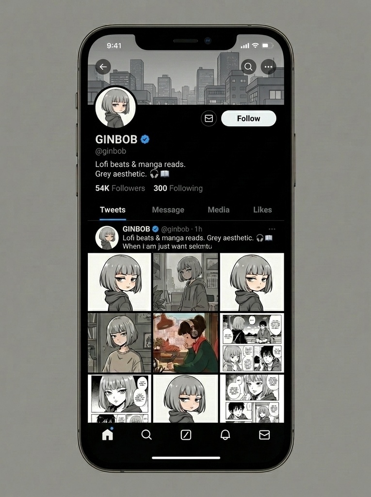 銀髪ボブちゃん|SNSで使える感情アイコン12種セット【PNG】