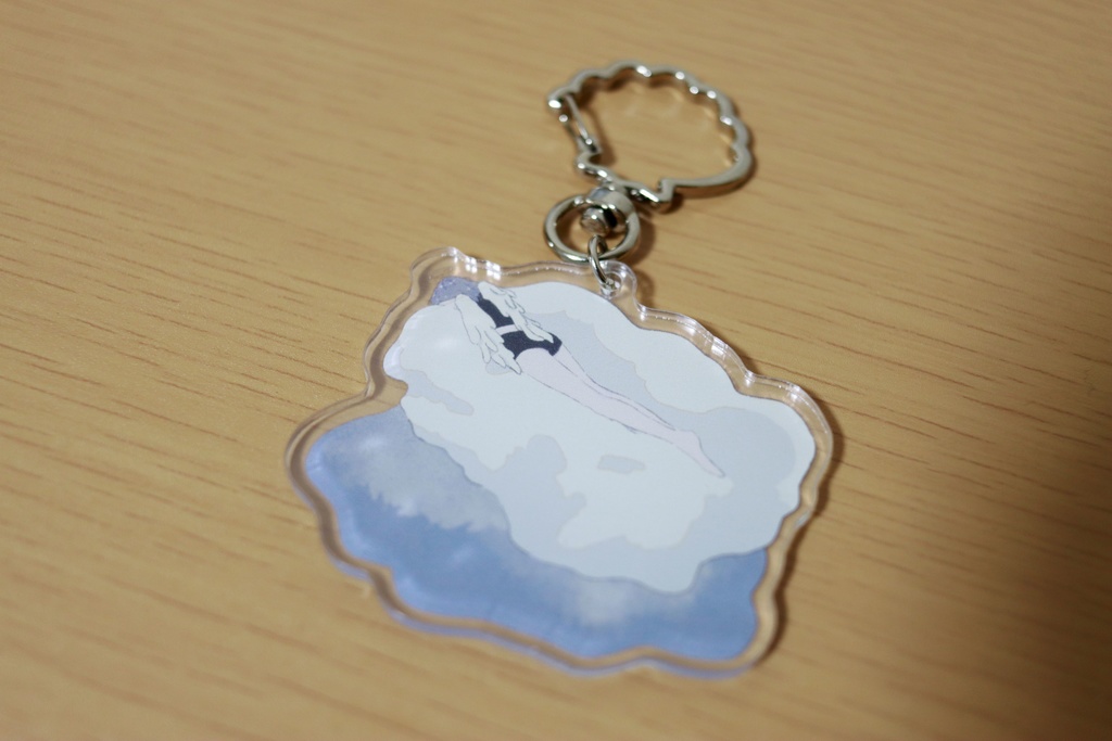 くたびれた天使のアクリルキーホルダー