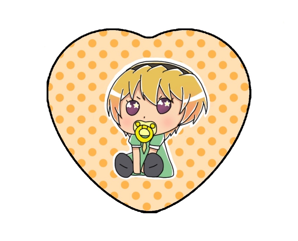 ハート缶バッジ