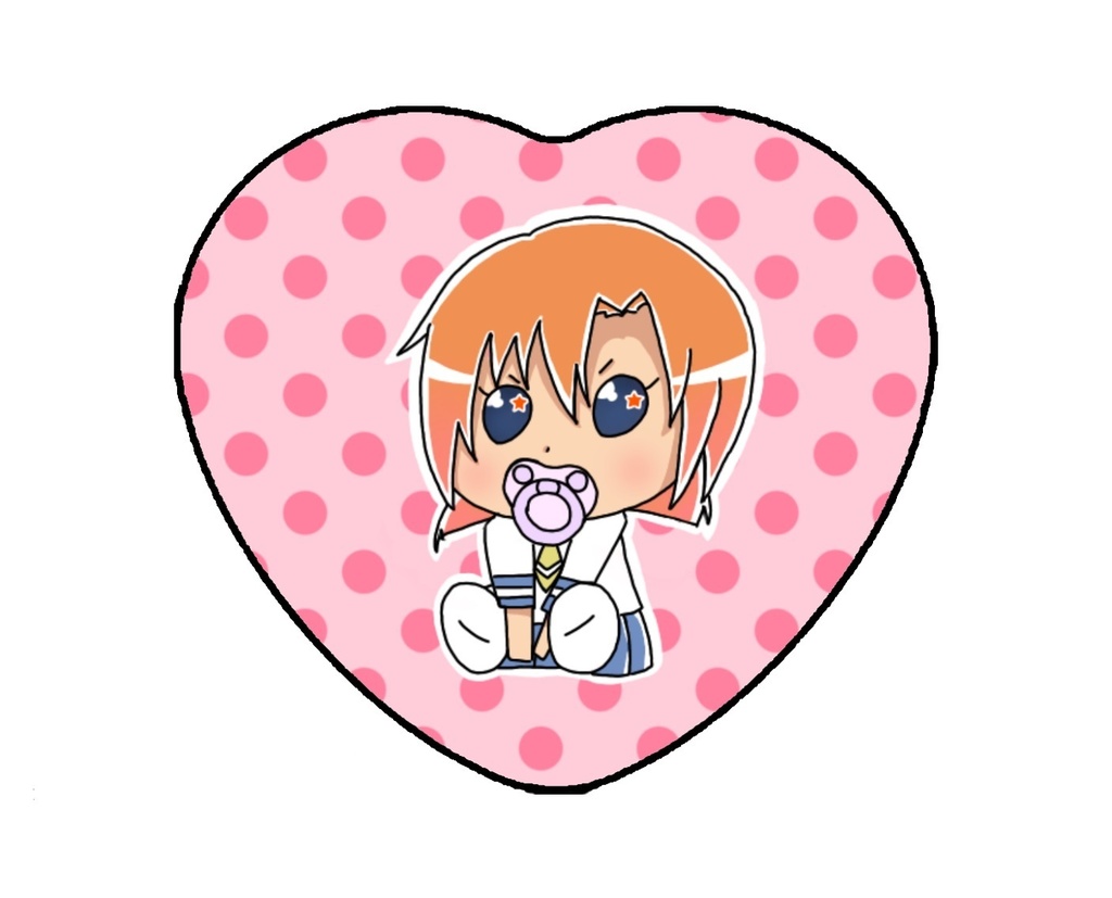 ハート缶バッジ