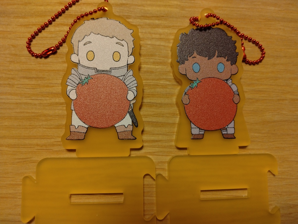 トマトカブライアクリルスタンドセット(ボールチェーン付き)