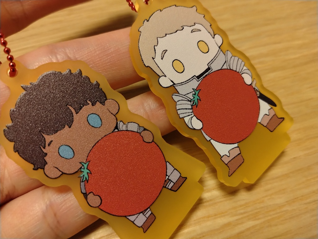 トマトカブライアクリルスタンドセット(ボールチェーン付き)