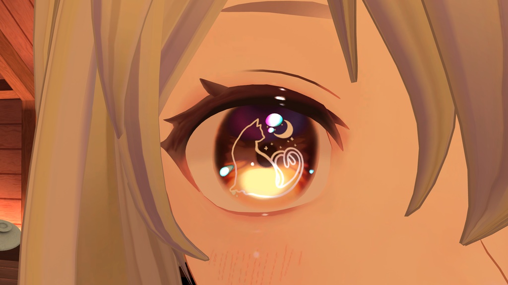 「9アバター対応」月夜の猫又 eye texture