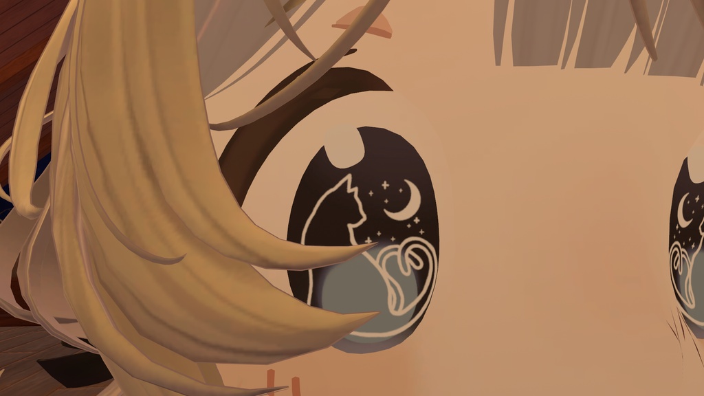 「9アバター対応」月夜の猫又 eye texture