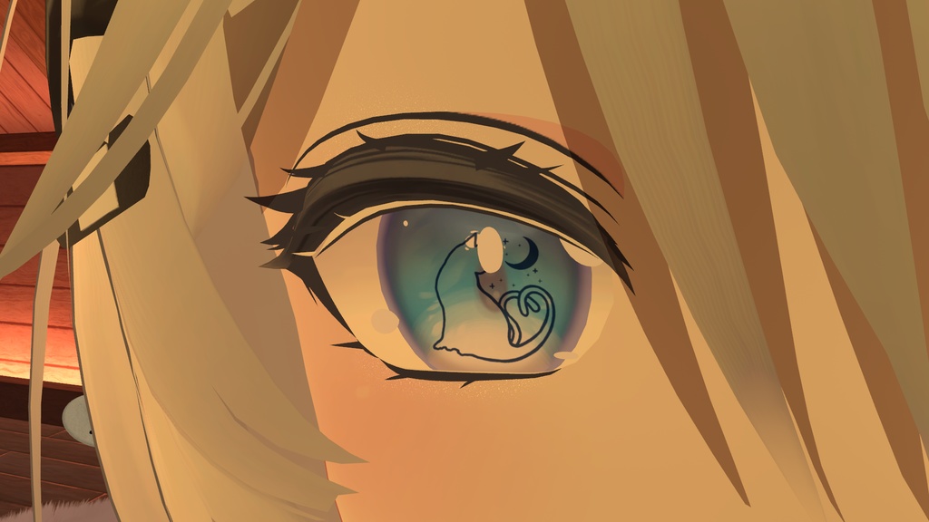 「9アバター対応」月夜の猫又 eye texture