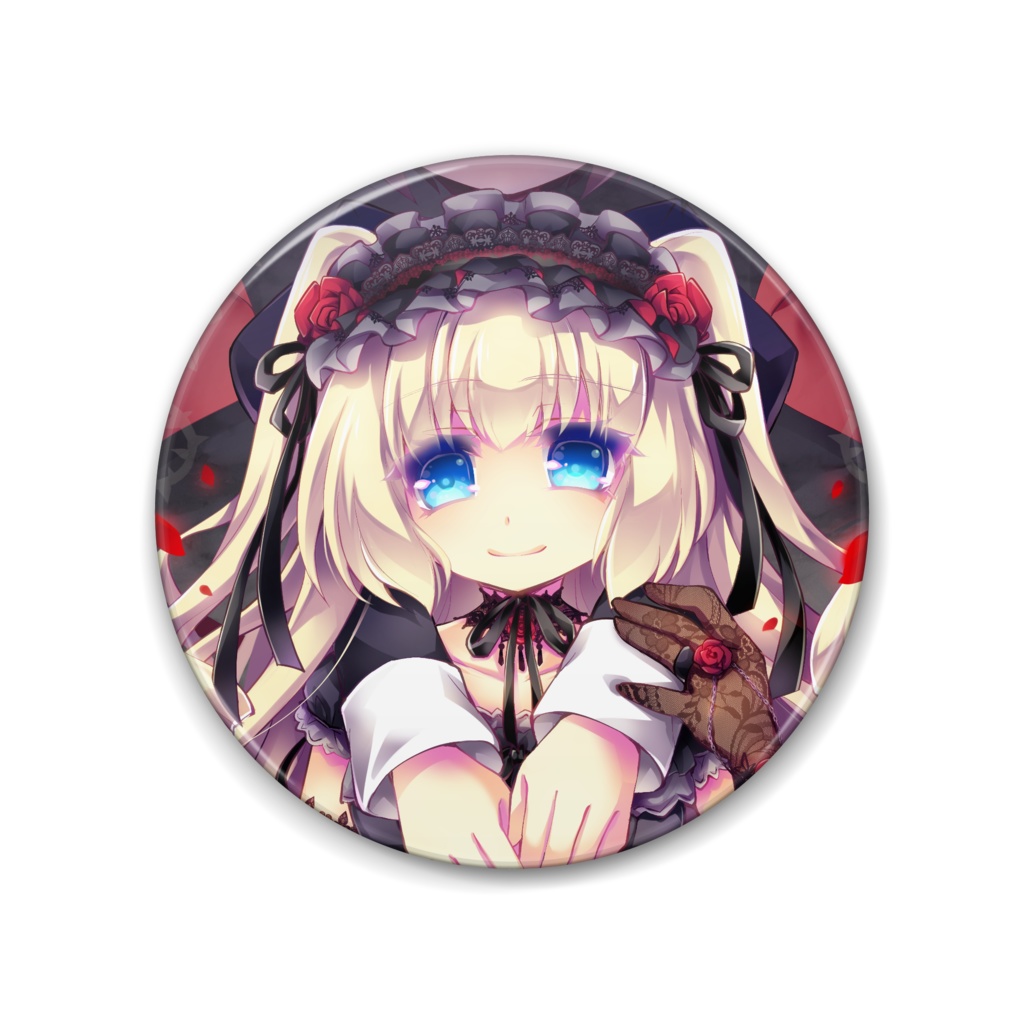 【月蝕ざっか店】いつも一緒に/ゴスロリ×ヤンデレカンバッジ(絵柄2種・サイズ選べます)