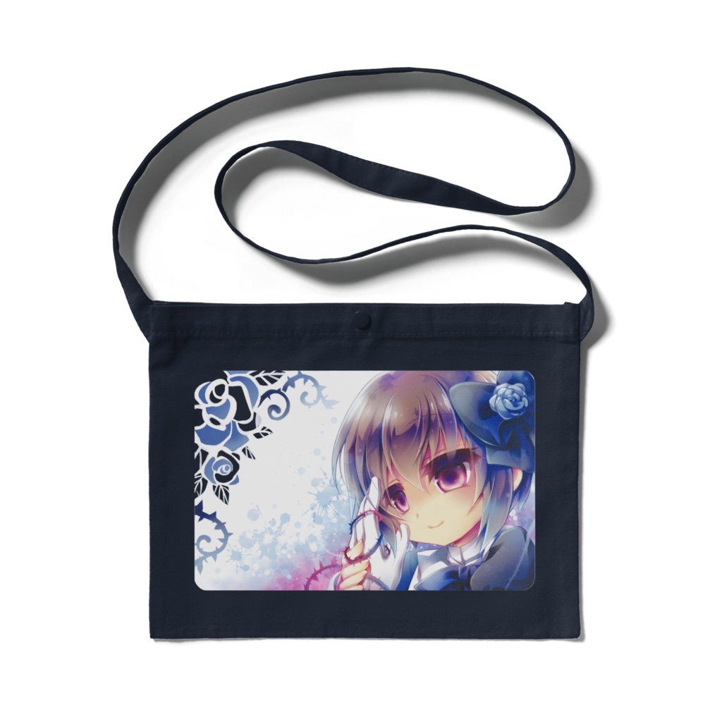 あなたと一緒におさんぽサコッシュ(絵柄2種×地色2種)