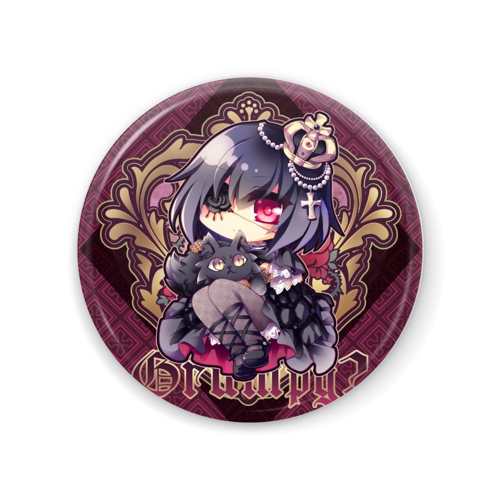 【ローズフェスティバル2023】てのひら缶ミラーこれくしょん2 - Distress Rose & 不機嫌と猫