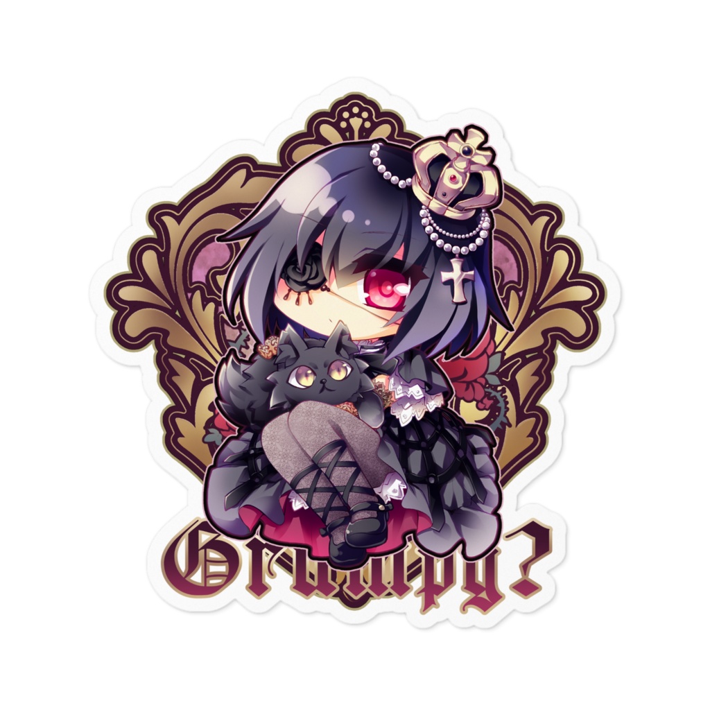 【ローズフェスティバル2023】創作ゴスロリちゃんステッカーコレクション(6種)