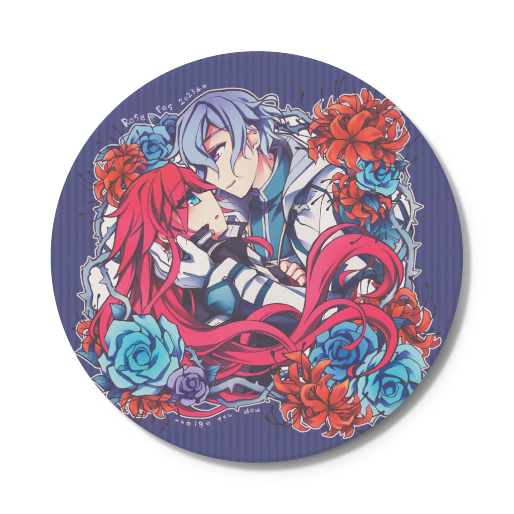 薔薇とリコリス・ラジアータ《軌跡リオセリ》- 白雲石コースター