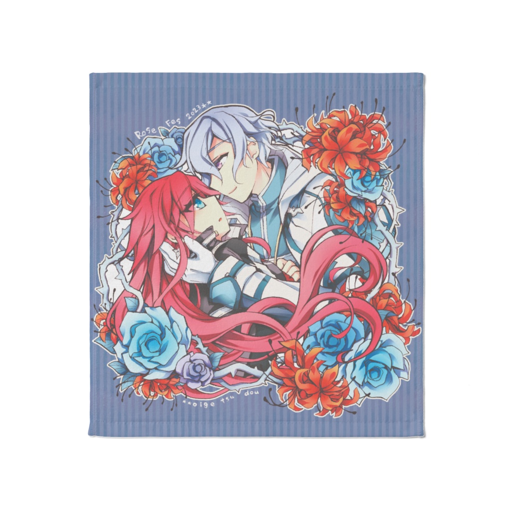 薔薇とリコリス・ラジアータ《軌跡リオセリ》- タオル