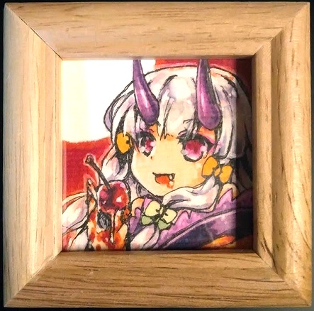 ミニ原画『あかい月』《創作》