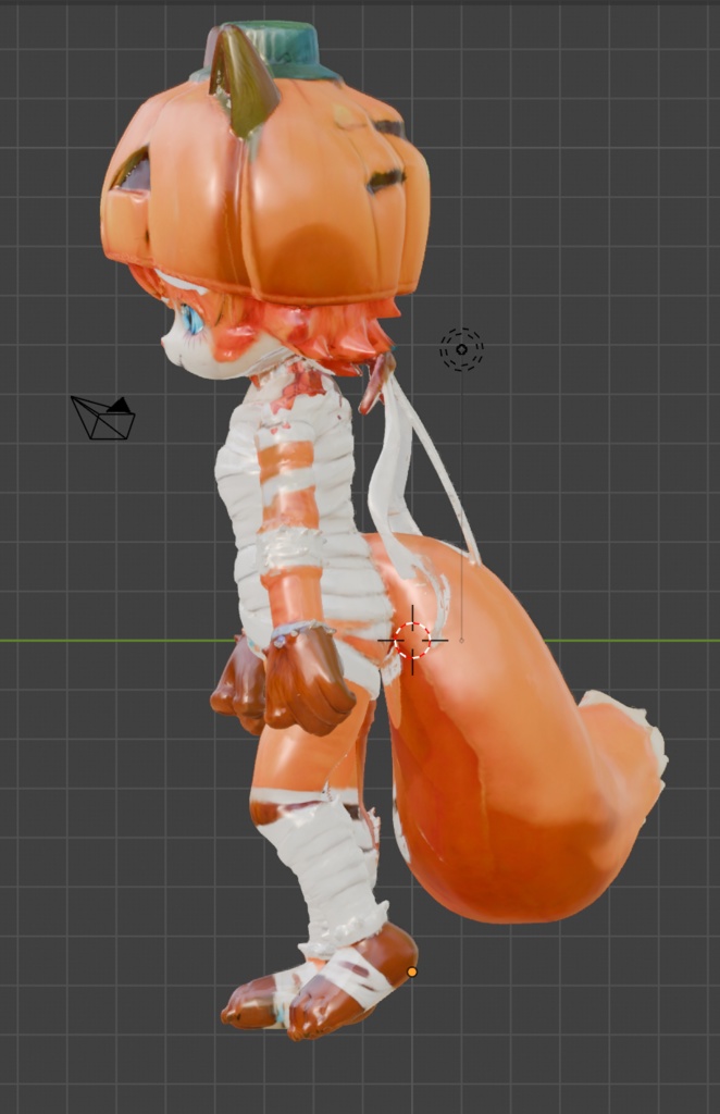 狐の獣人(ほうたん)3Dモデル