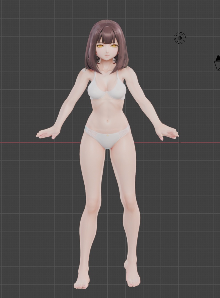 ルナ カフェ少女 【VRChat改変向け素体】