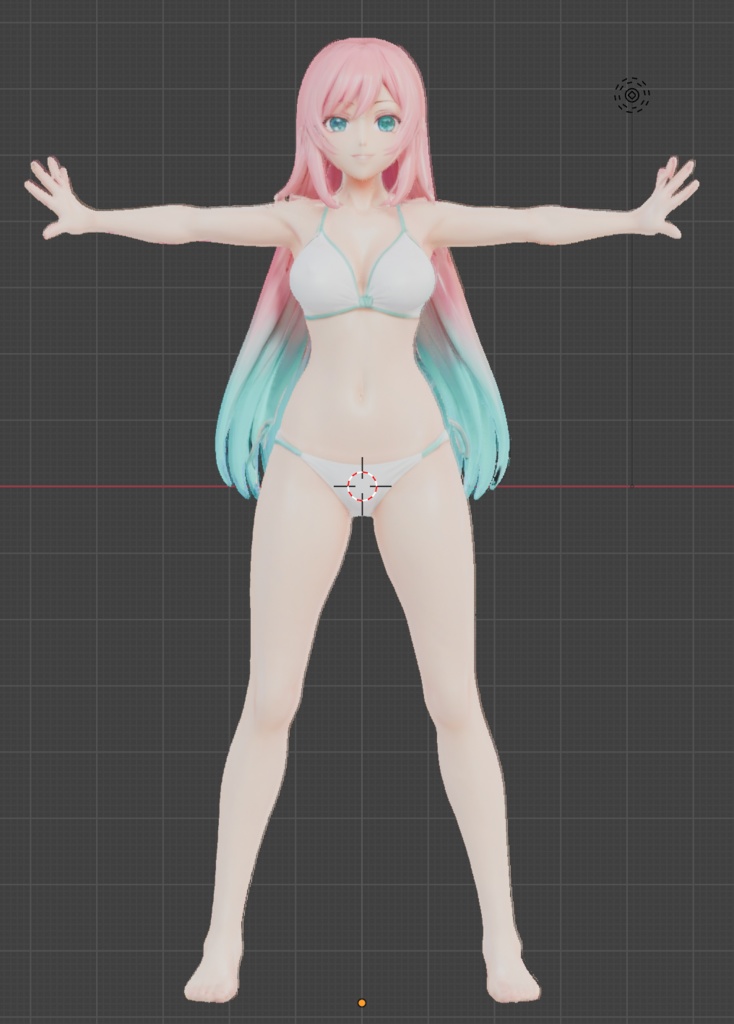 【オリジナル3Dモデル】モモ -Momo- 【VRChat改変向け素体】