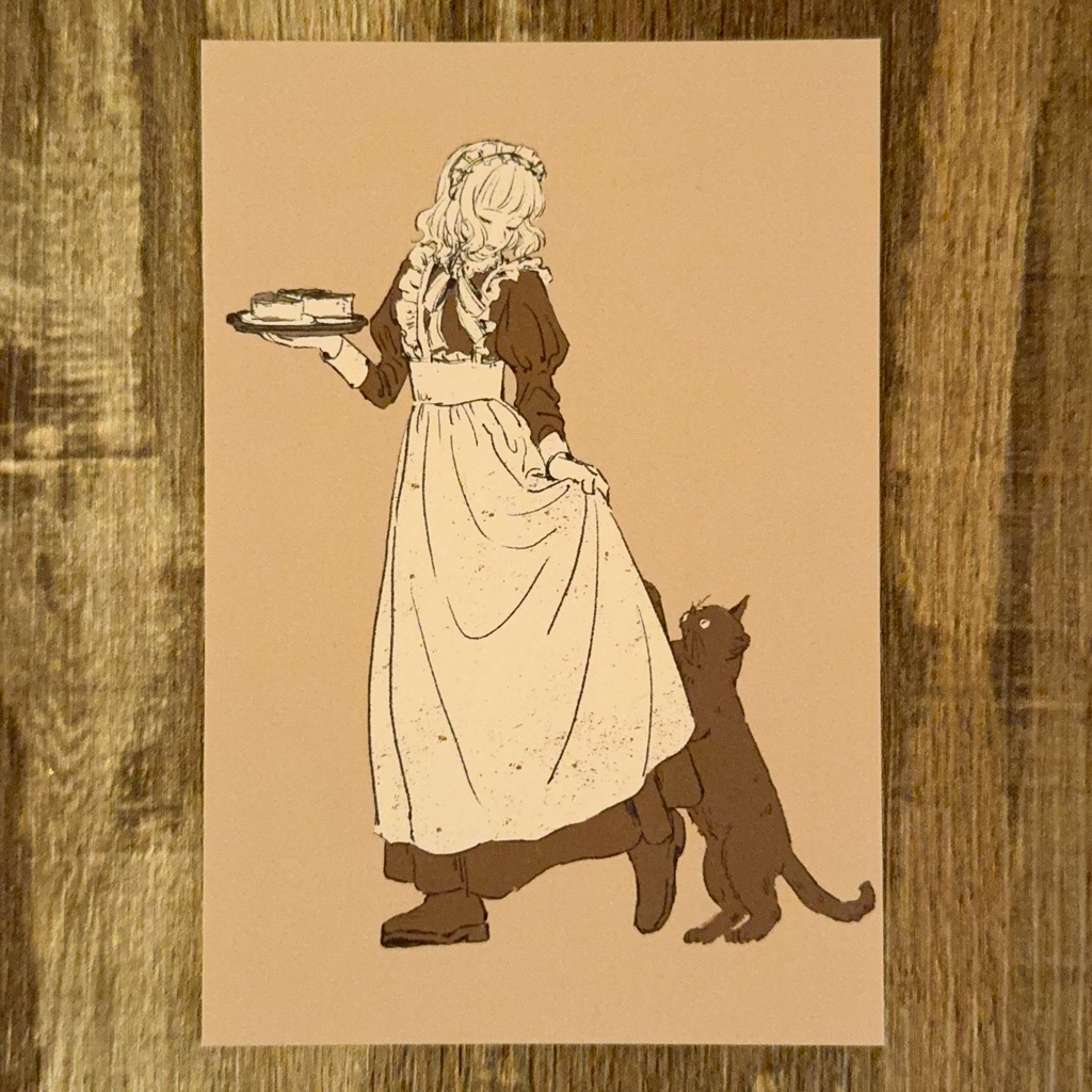 【イラスト集+グッズセット】 メイドと黒猫の日常