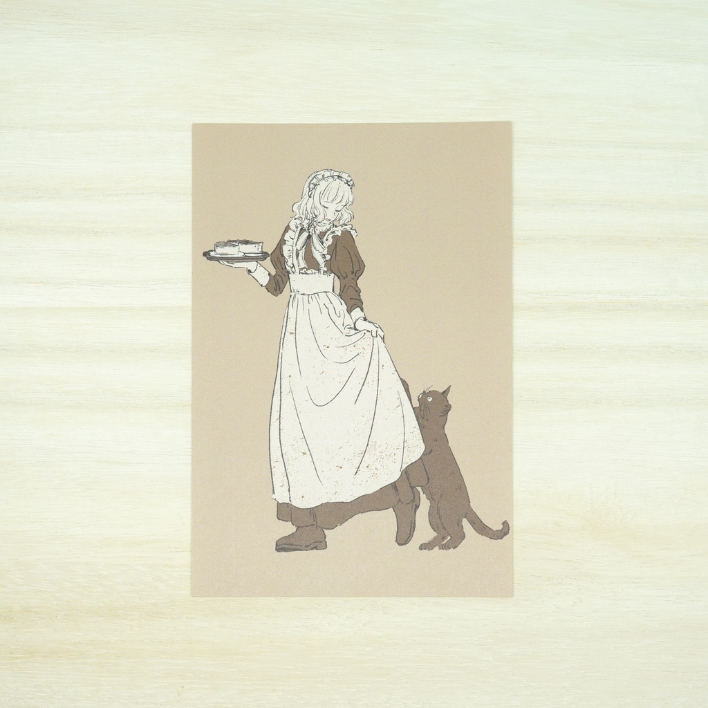 【イラスト集+グッズセット】 メイドと黒猫の日常