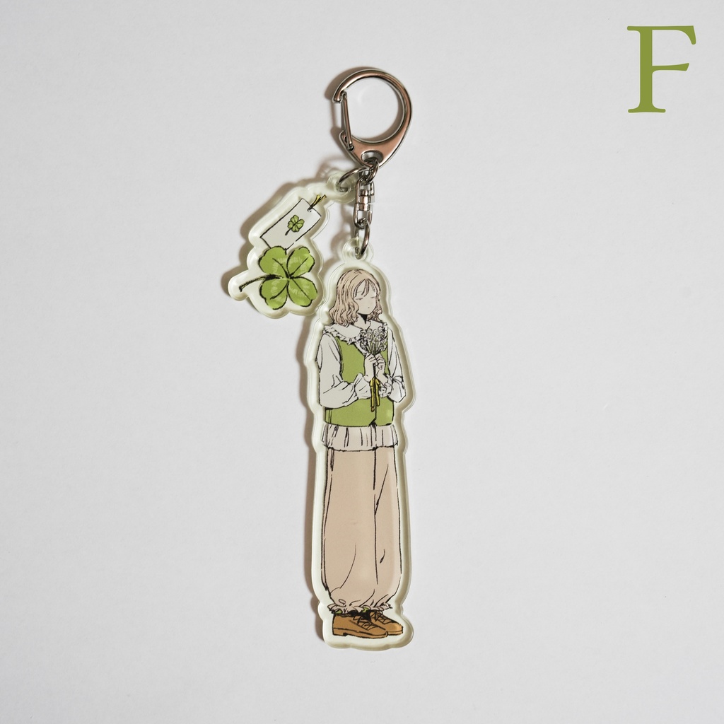 【アクキー】シロツメクサのアクリルキーホルダー