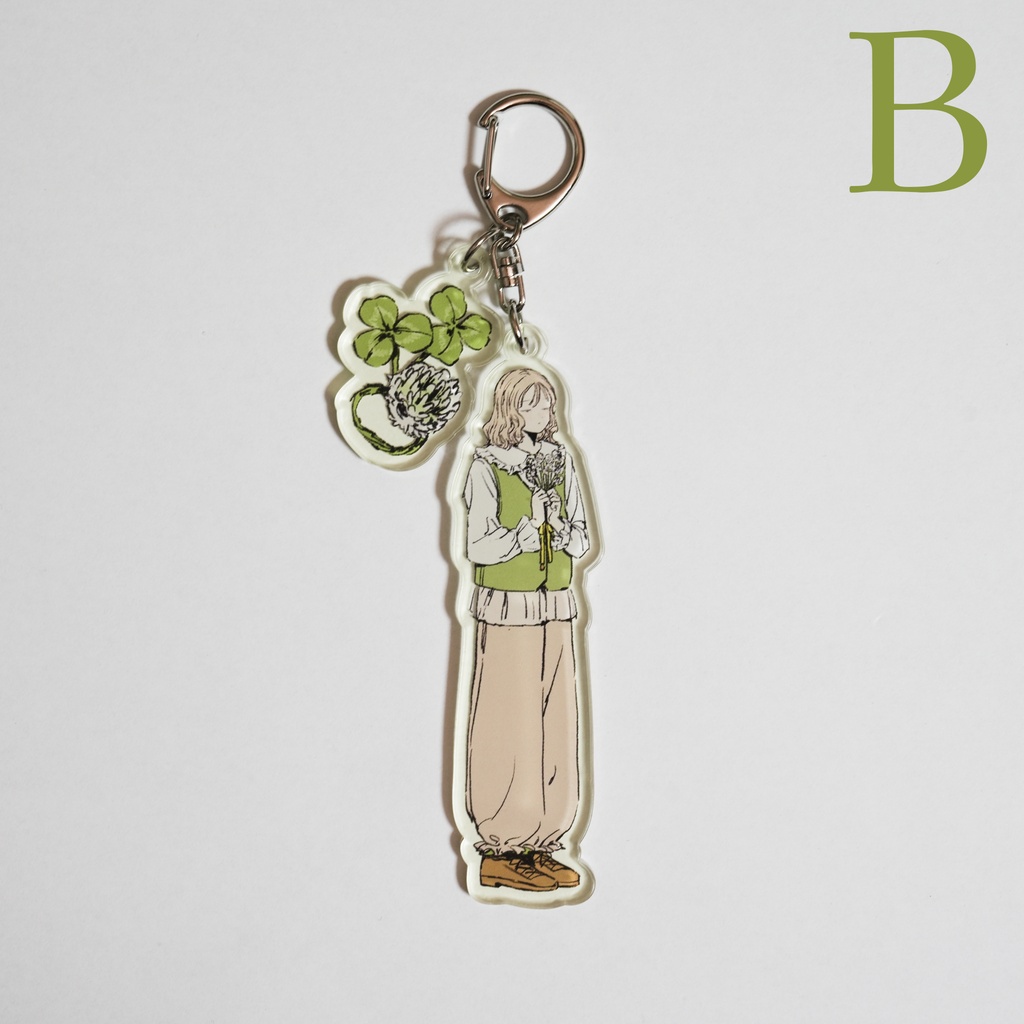 【アクキー】シロツメクサのアクリルキーホルダー