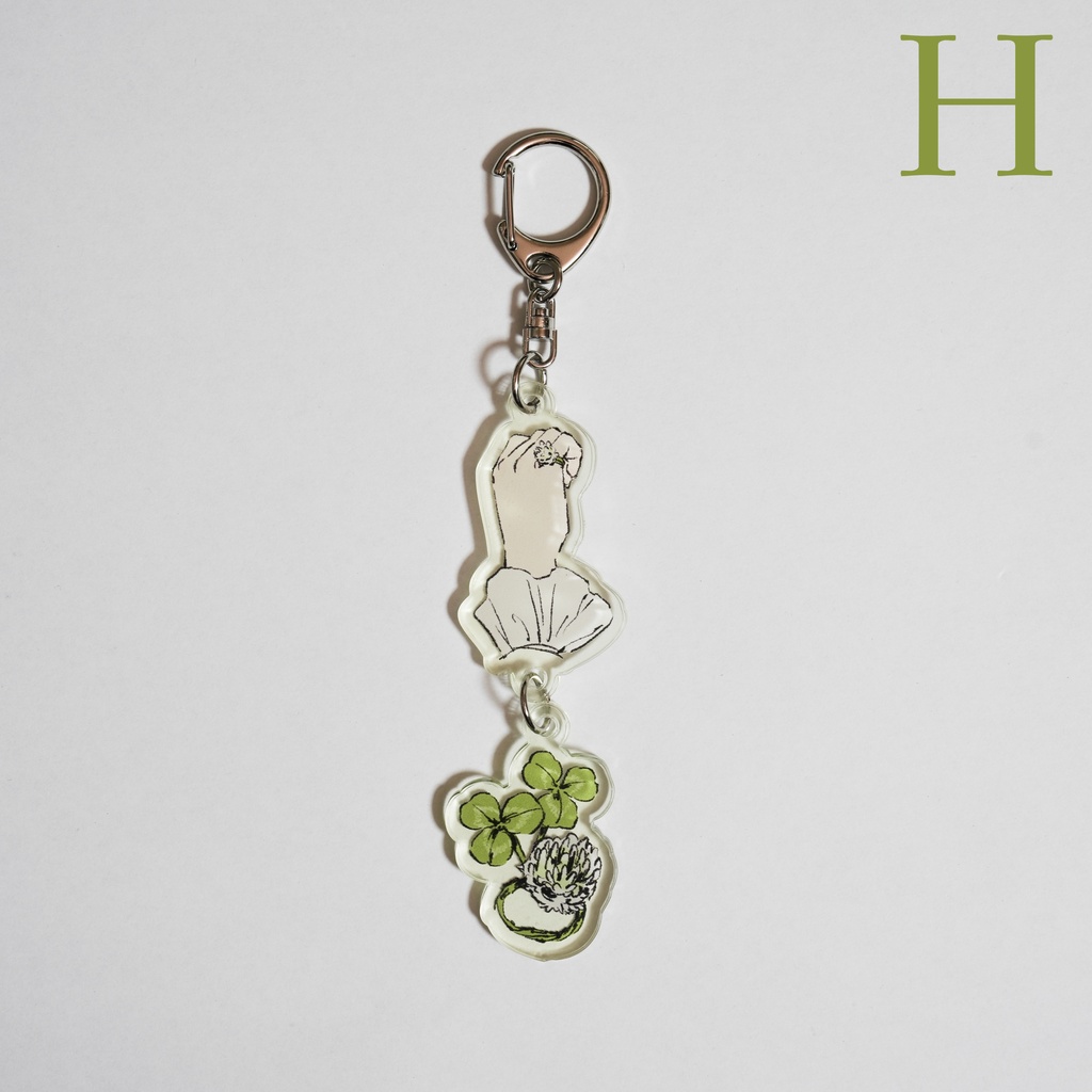 【アクキー】シロツメクサのアクリルキーホルダー