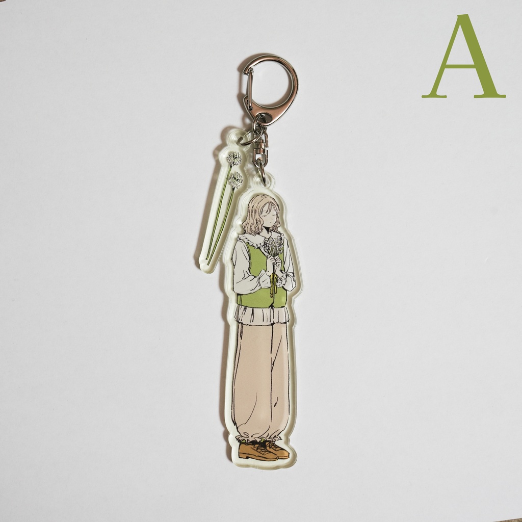 【アクキー】シロツメクサのアクリルキーホルダー