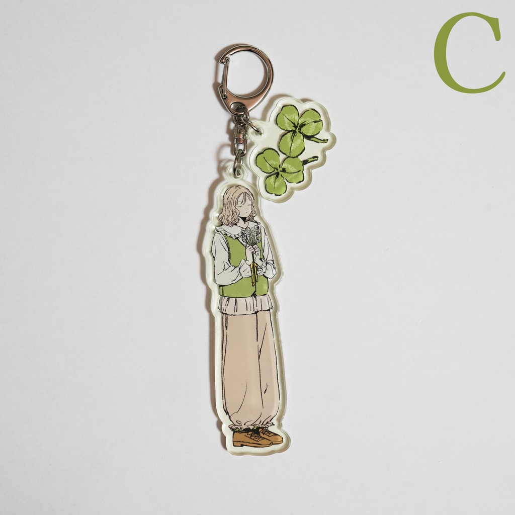 【アクキー】シロツメクサのアクリルキーホルダー