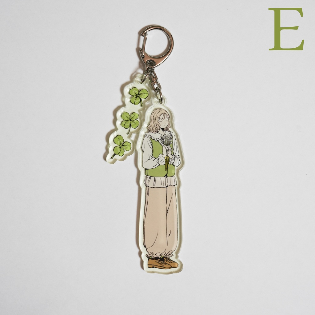 【アクキー】シロツメクサのアクリルキーホルダー