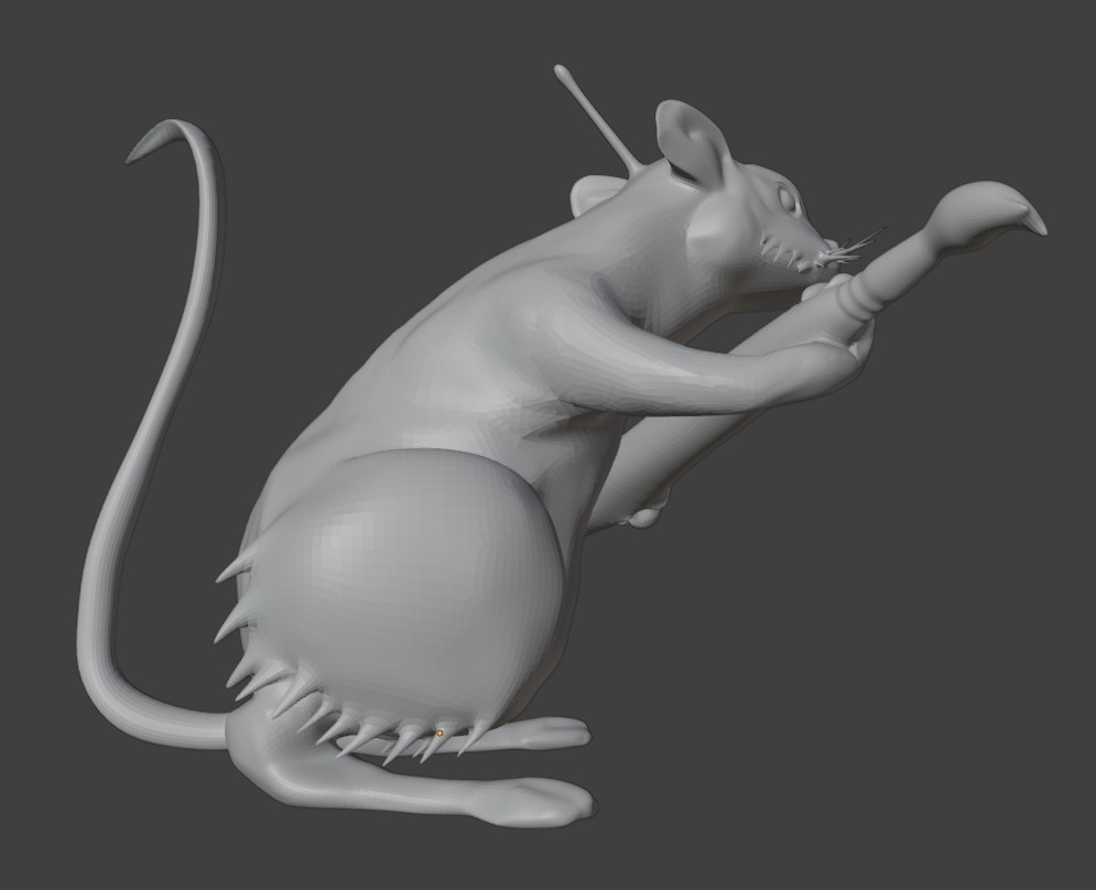 (バンクシー作品)Love Rat【3Dモデルデータ】