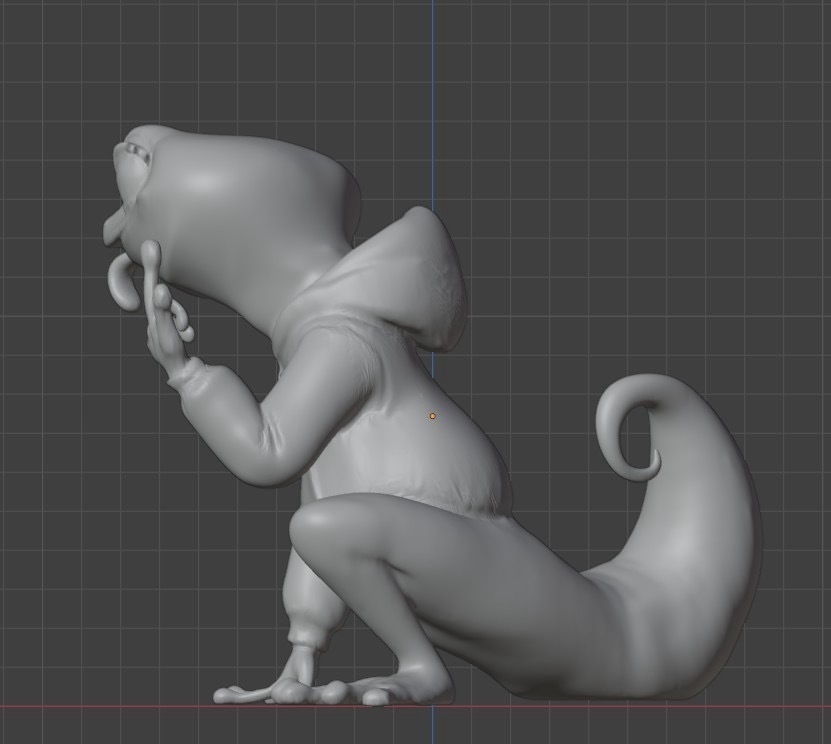 【3Dモデルデータ】路地裏育ちのトカゲモドキ