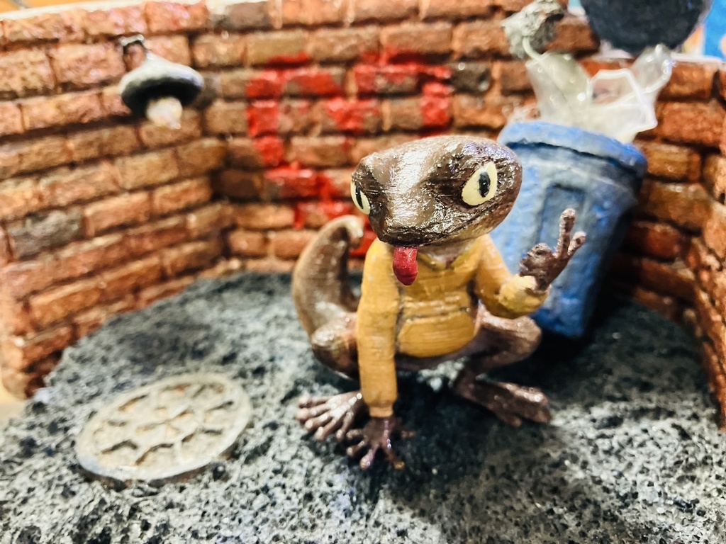 【3Dモデルデータ】路地裏育ちのトカゲモドキ