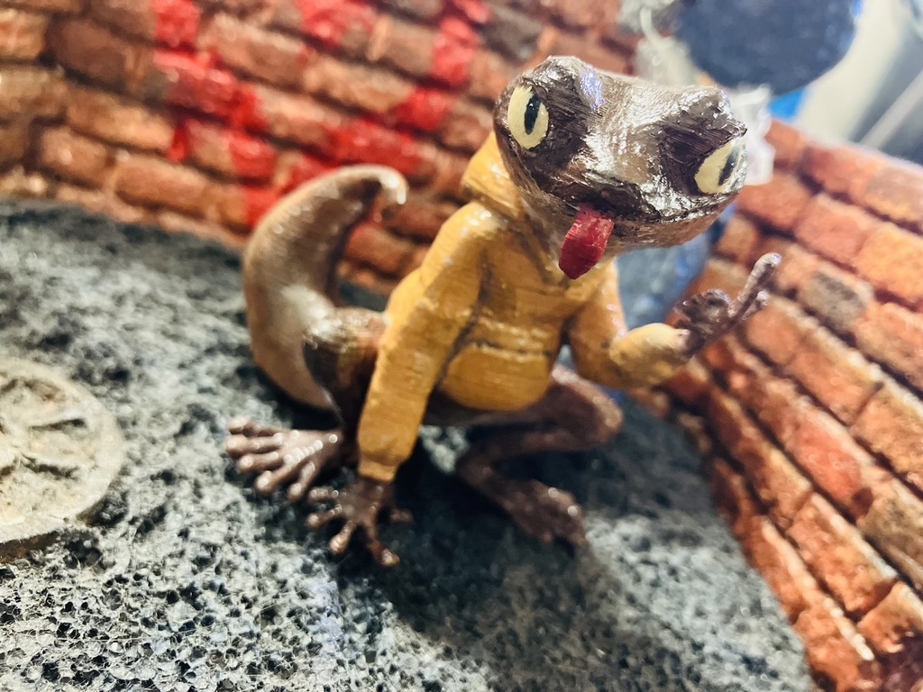 【3Dモデルデータ】路地裏育ちのトカゲモドキ