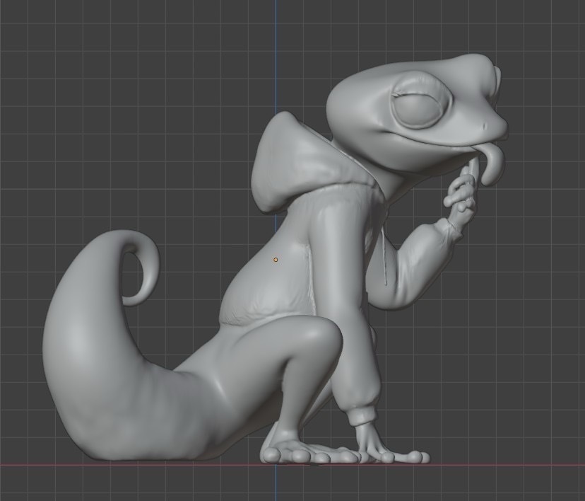 【3Dモデルデータ】路地裏育ちのトカゲモドキ