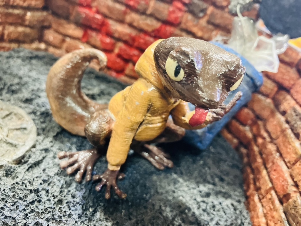 【3Dモデルデータ】路地裏育ちのトカゲモドキ