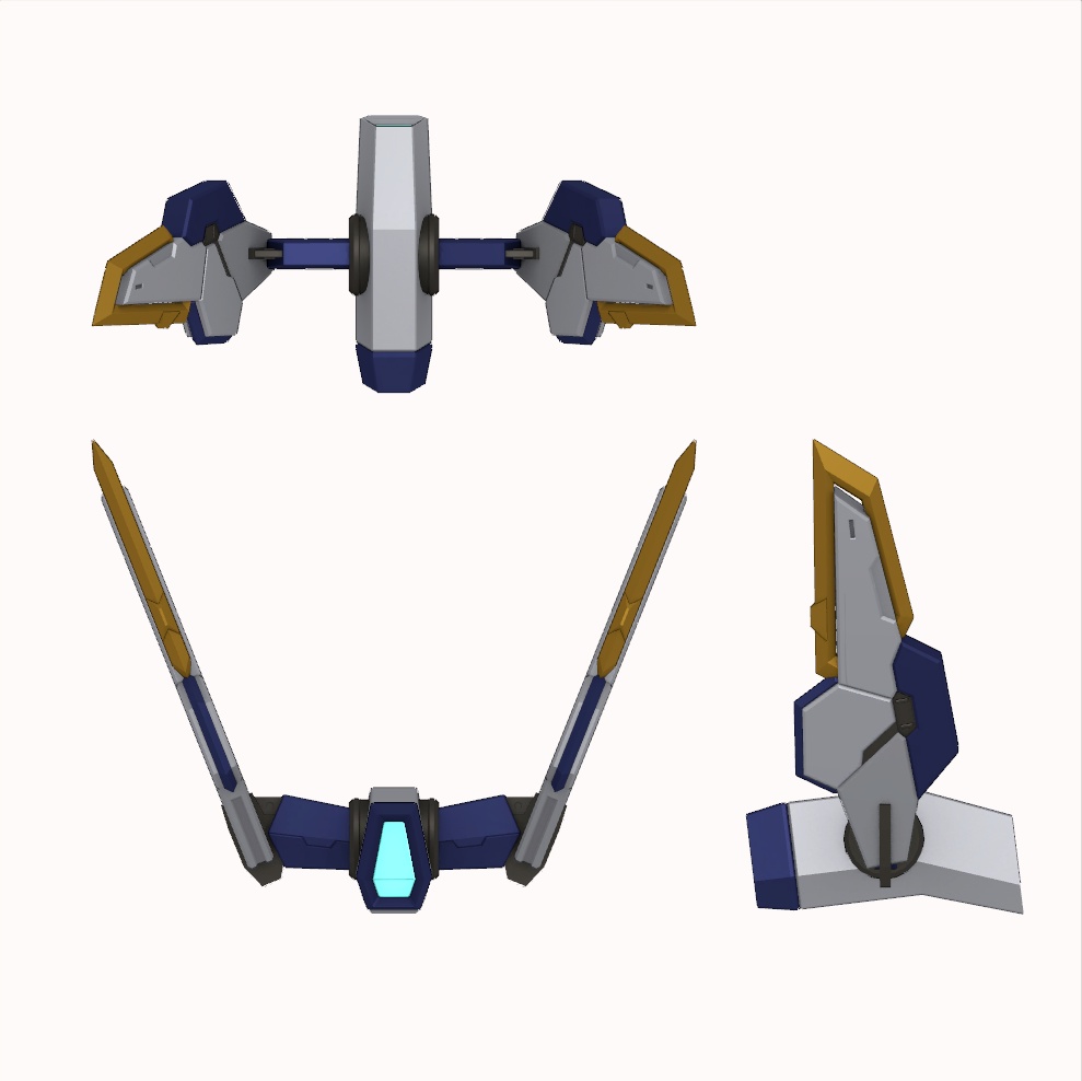 【VRChat想定】大型戦闘剣「FLW-01」+頭部センサーユニット