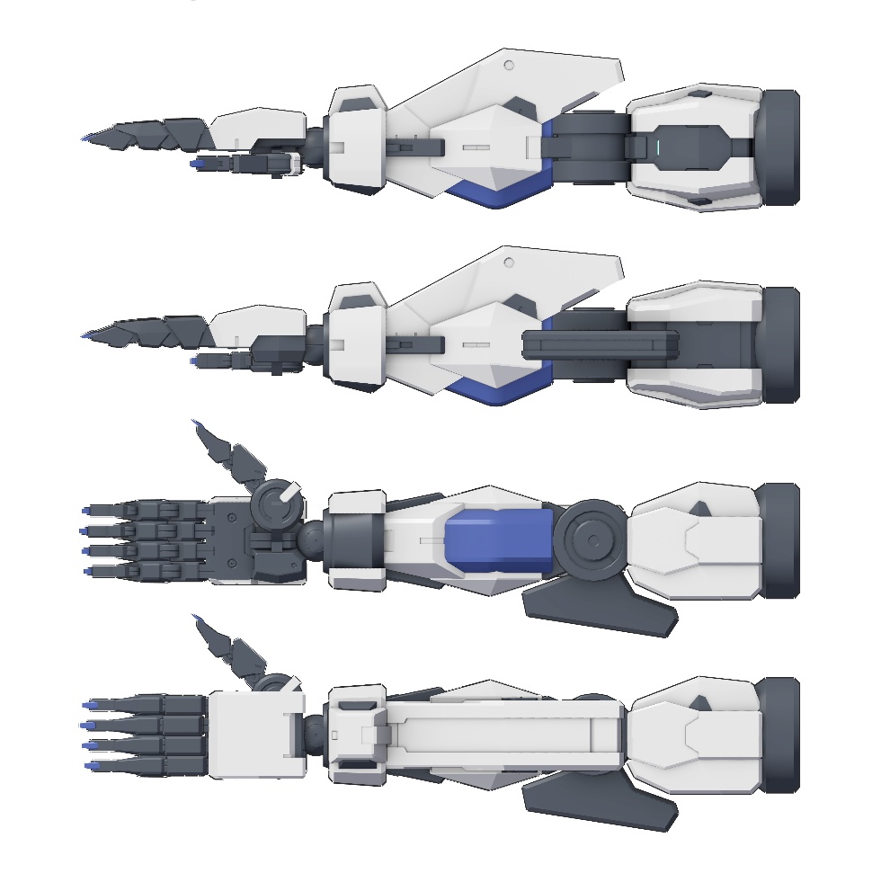 【VRChat想定】義手/義足パーツ「FLA-09/FLL-09」+専用素体