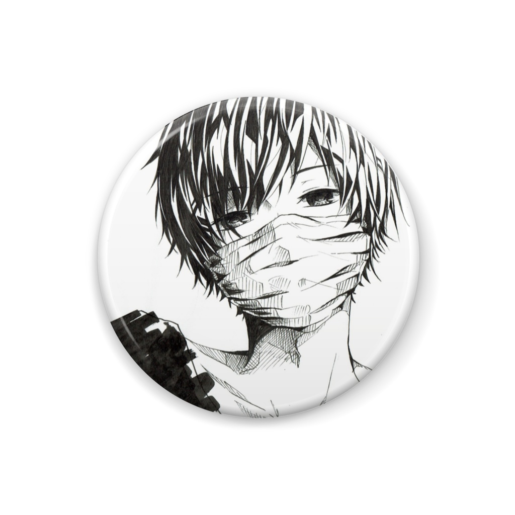 肌寒い　缶バッジ32mm