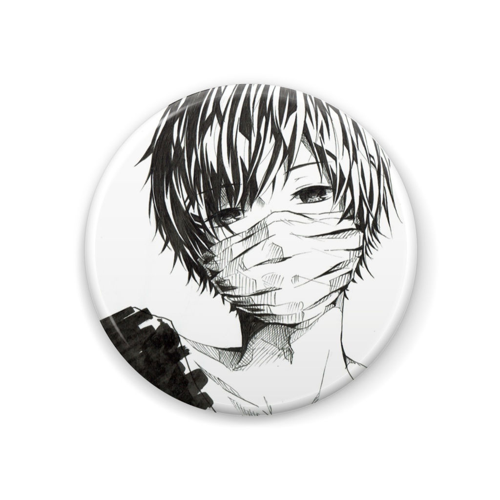 肌寒い　缶バッジ44mm