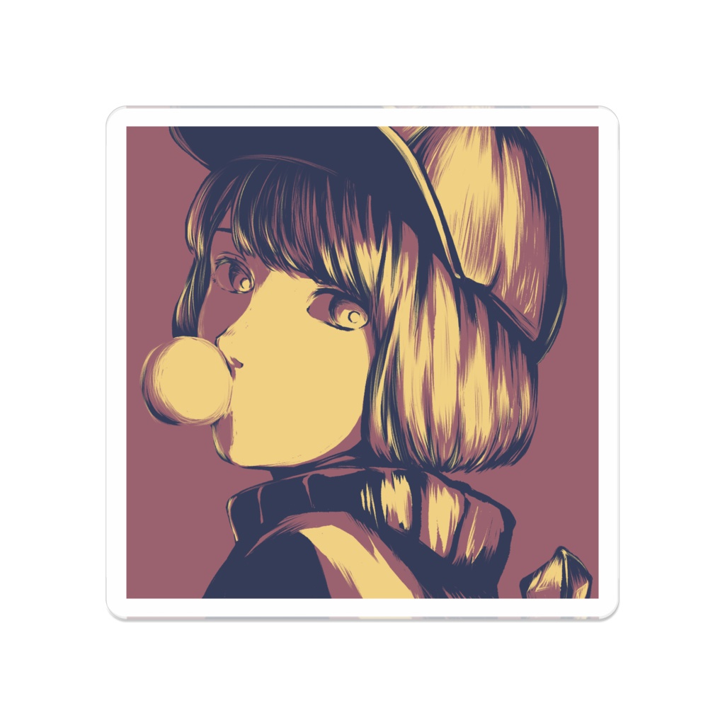 気だるい秋 アクリルバッジ50×50(mm)