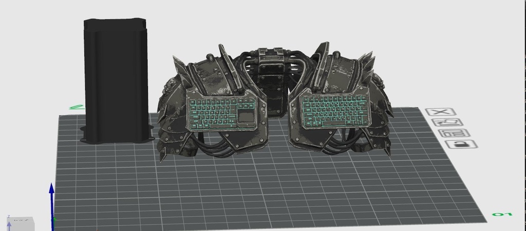 ショルダーキーボード(デジタルデータと3DP印刷用データ)Shoulder Keyboard (Digital Data and 3D Printing Data)