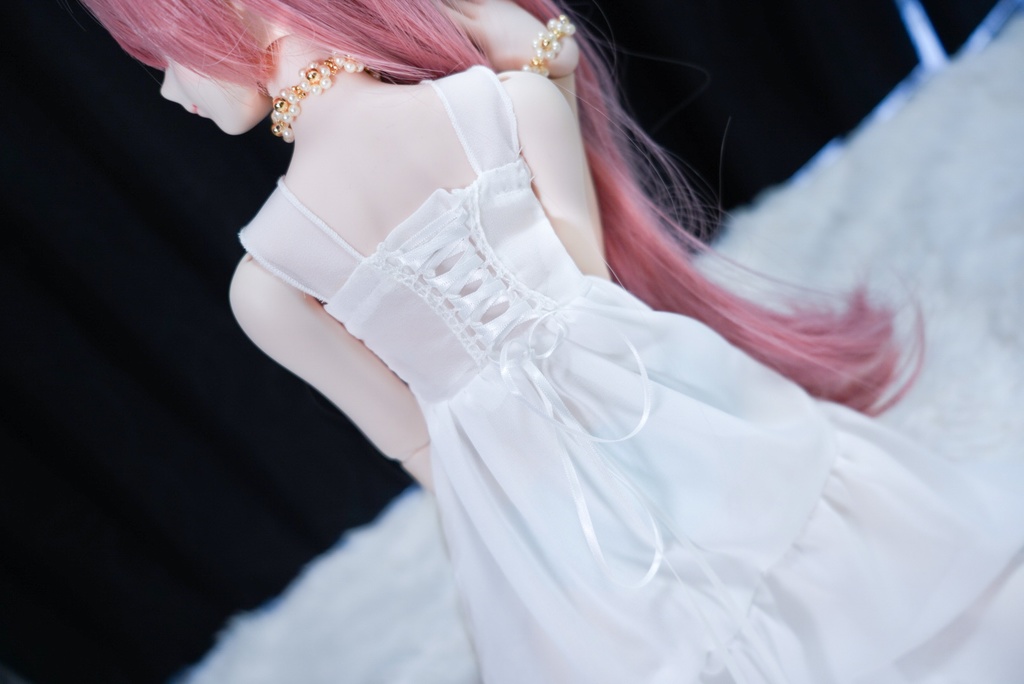 DDサイズ 白シフォンワンピースセット(S胸〜M胸)