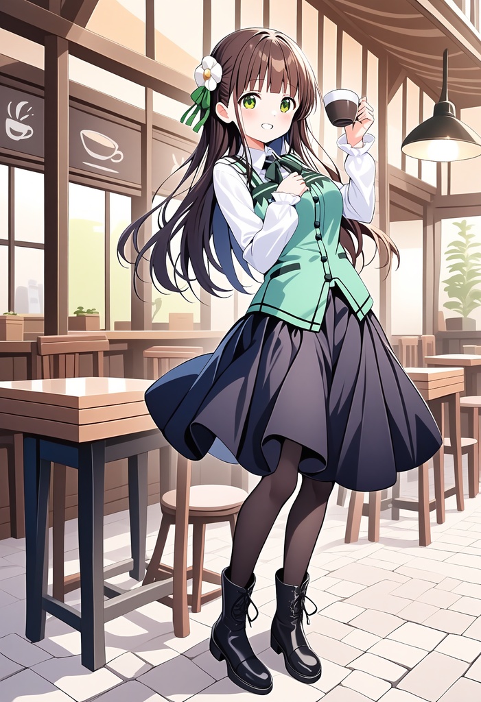 [ご注文はうさぎですか？]  宇治松千夜(千夜ちゃん)ラビットハウス制服　通常&差分セット