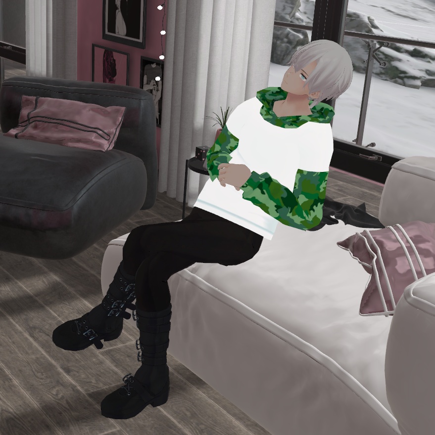 【メンズ猫パーカー】Men's Cat Hoodie