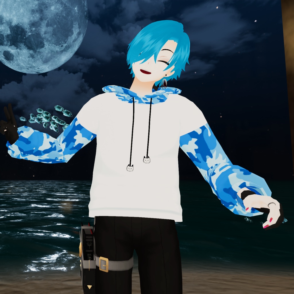 【メンズ猫パーカー】Men's Cat Hoodie