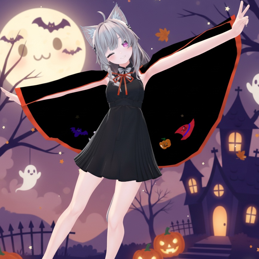 【ハロウィン衣装】ドラキュラマント Girls