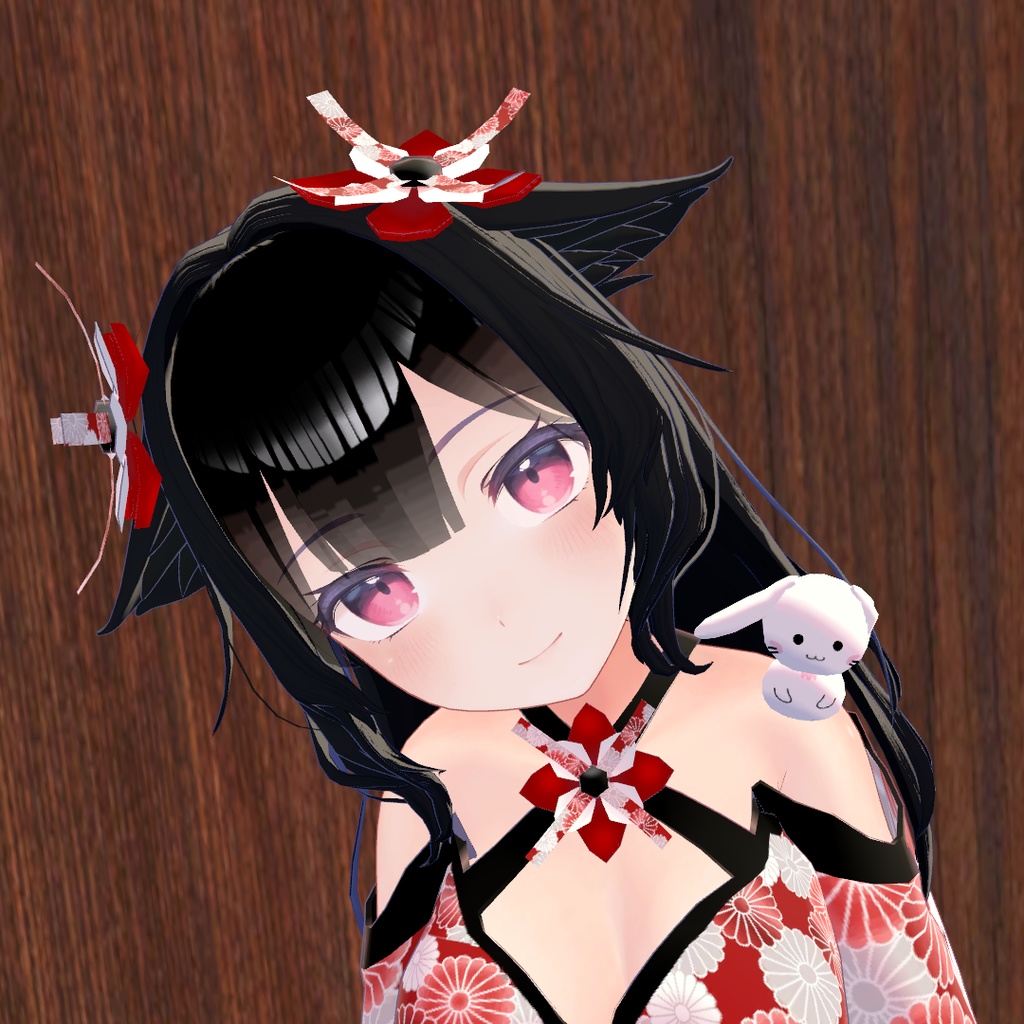 【VRChat想定】たれ耳ウサギのぬいぐるみ