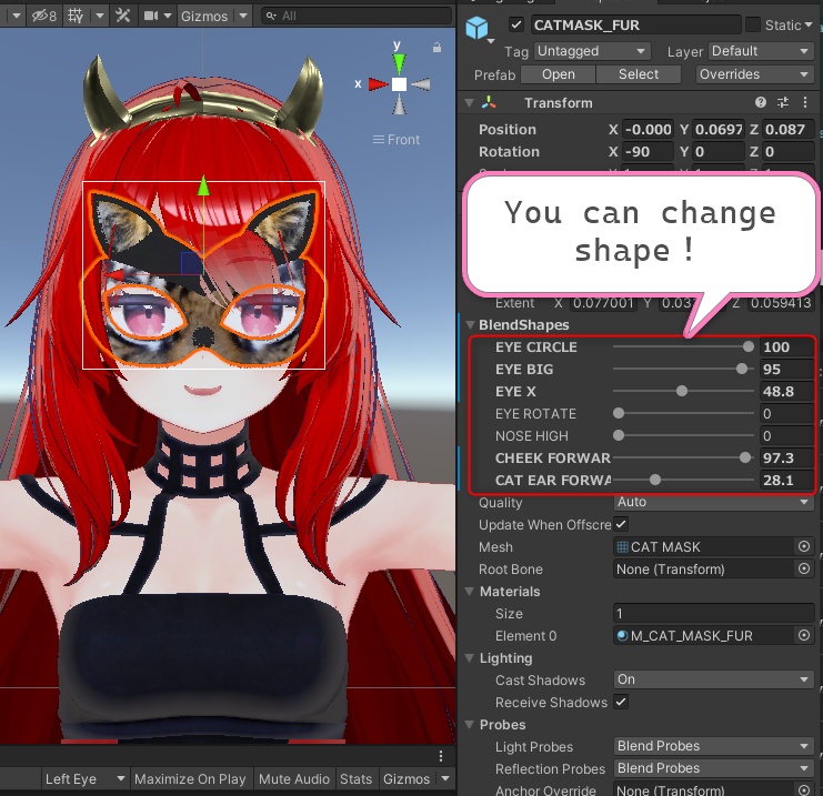 【VRChat想定】ベネチアンマスクⅡ_Venetian Cat Mask