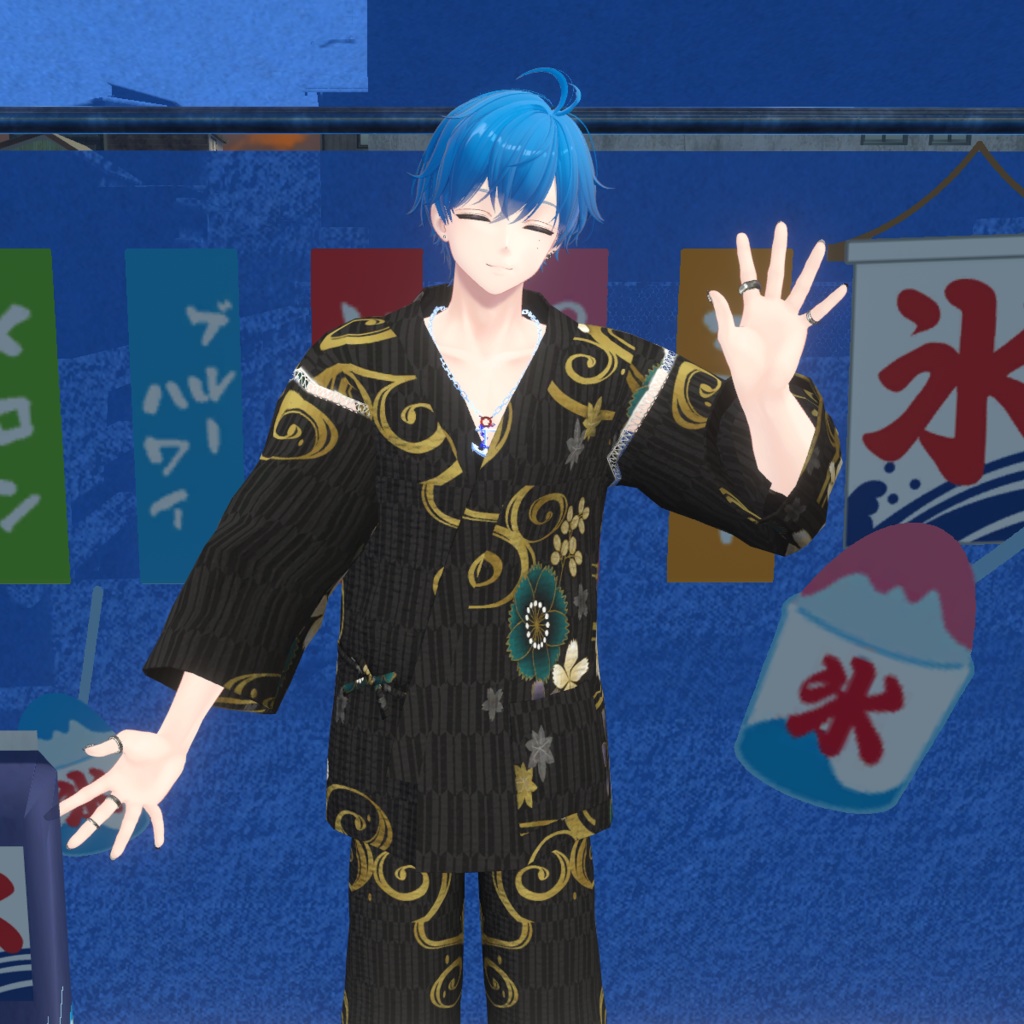 【メンズ衣装】甚平セット Ginbei&Geta