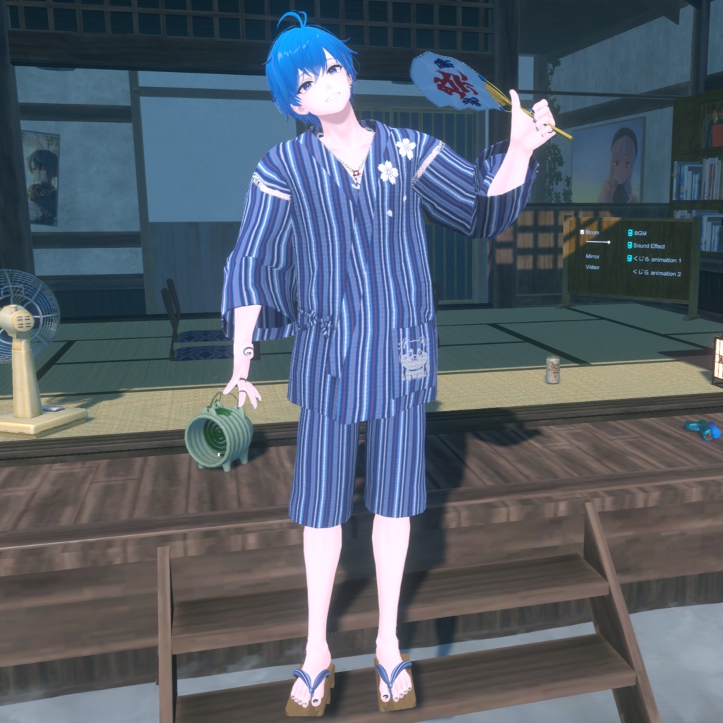 【メンズ衣装】甚平セット Ginbei&Geta