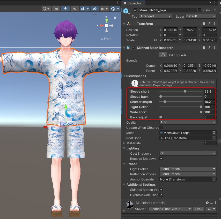【メンズ衣装】甚平セット Ginbei&Geta